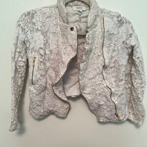 MISC white lace jacket size small